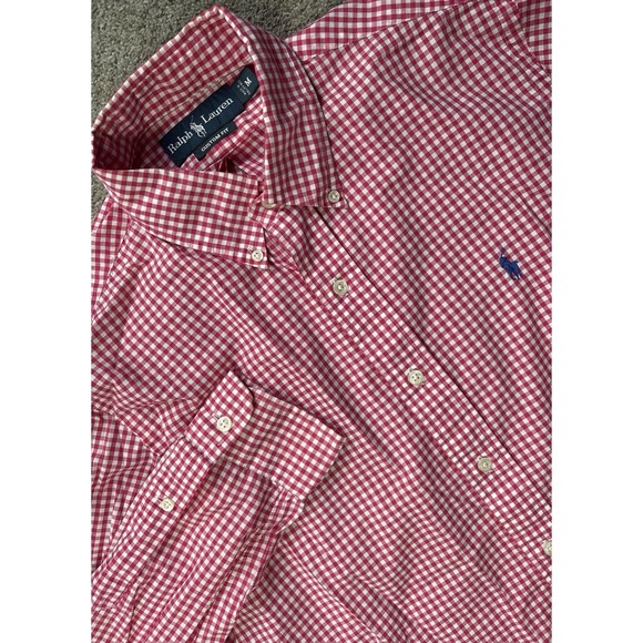 Polo Ralph Lauren Other - Polo Ralph Lauren Men's Medium Custom Fit Button Down Shirt Gingham Pink White